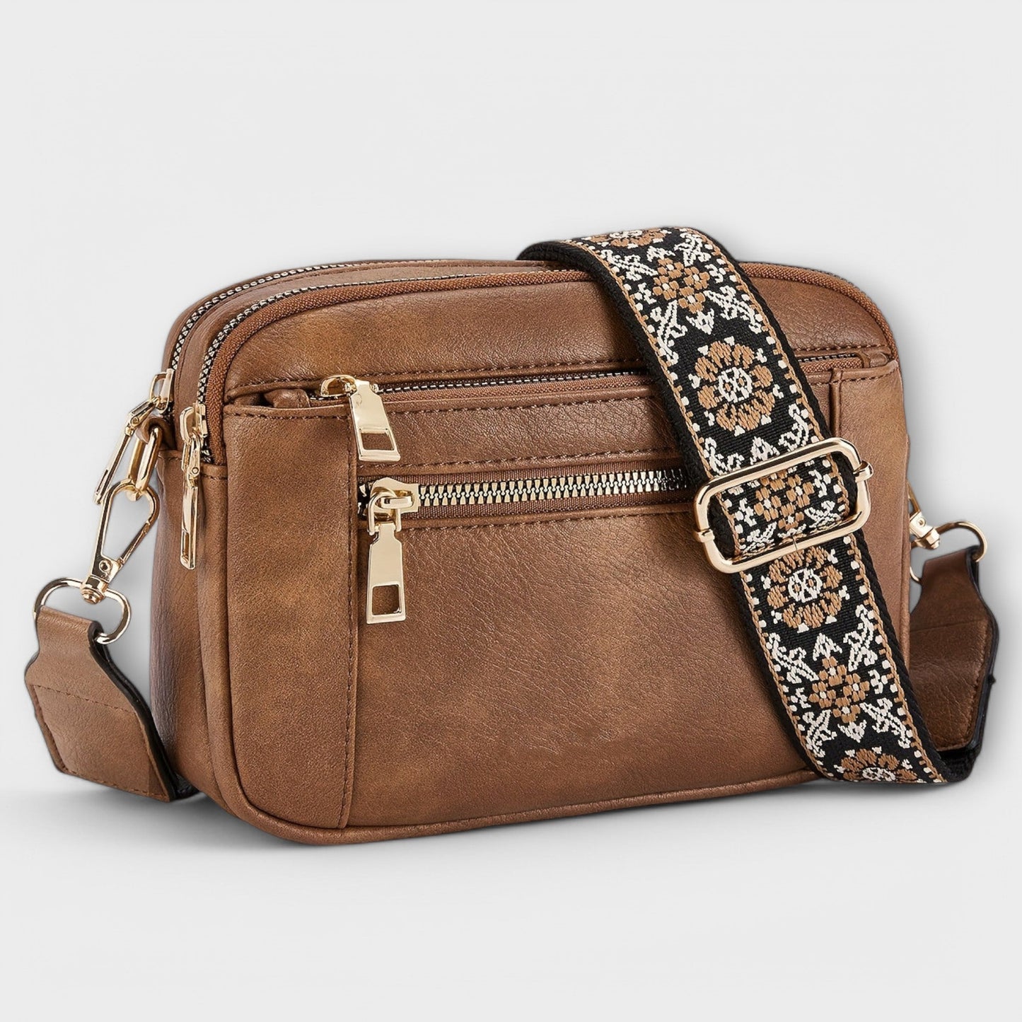 Bolsa cruzada de cuero vegano
