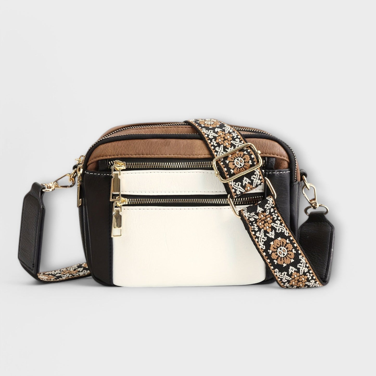 Bolsa cruzada de cuero vegano