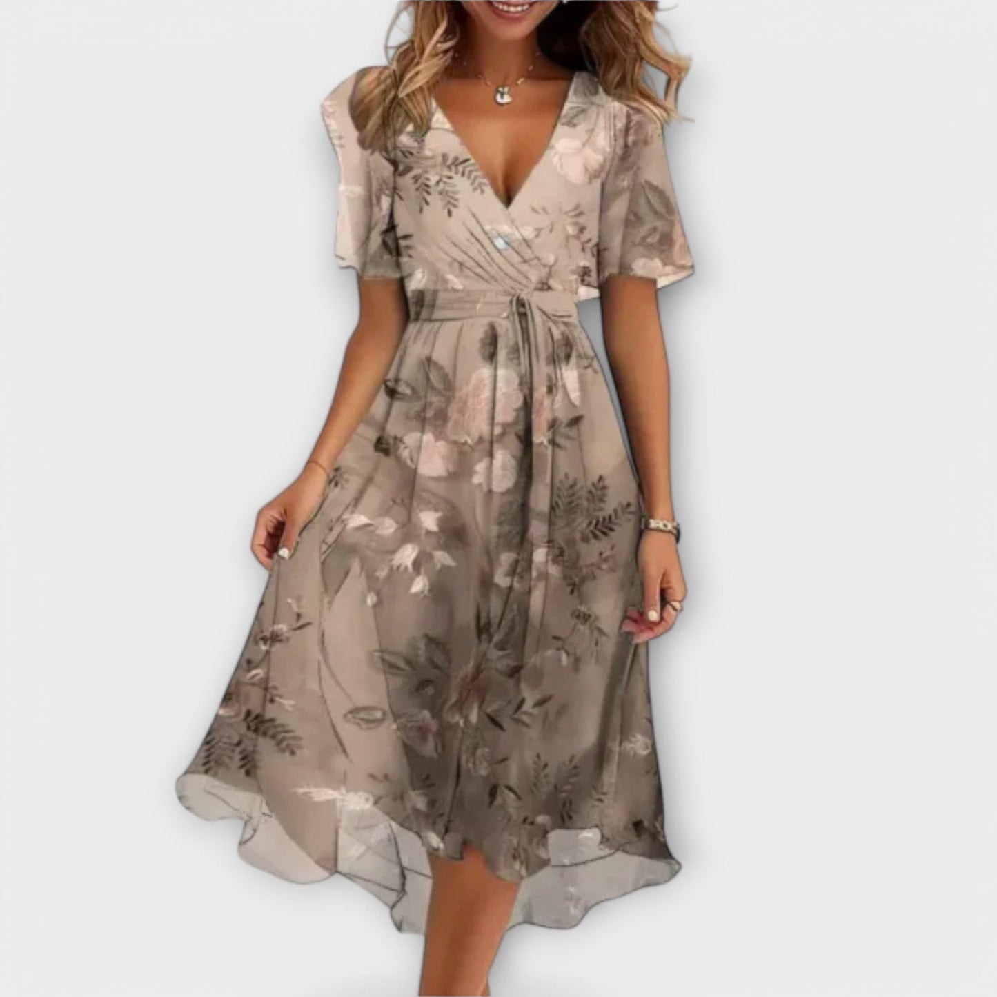 Annegret - Vestido de Dama con Escote en V